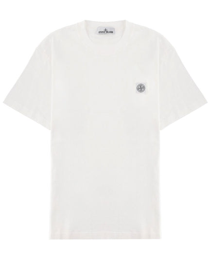 Stone Island | T-Shirt mit Logo-Patch | Weiss | Herren