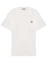 Stone Island | T-Shirt mit Logo-Patch | Weiss | Herren