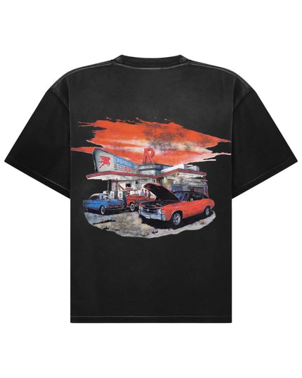 T-SHIRT CON STAMPA "24 HOUR SERVICE"