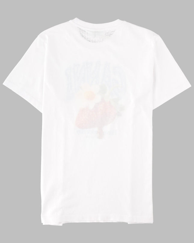 GANNI T-Shirt mit Erdbeer-Print | Weiss
