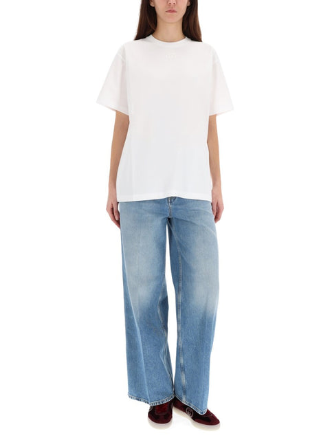 T-SHIRT WITH LOGO EMBROIDERY