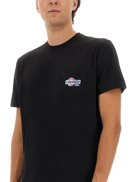 T-SHIRT WITH POCKET AND LOGO