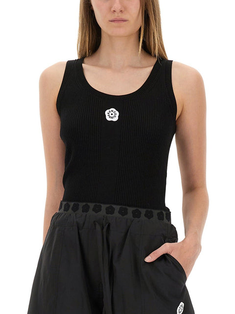 TANK TOP WITH EMBROIDERY "BOKE FLOWER 2.0"
