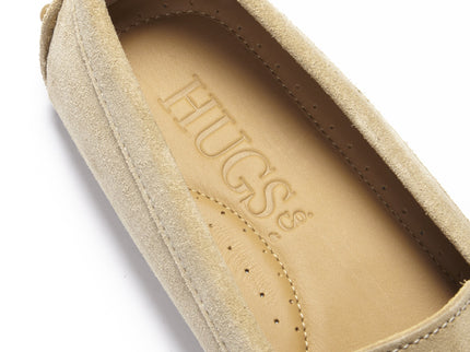 Women's Tasselled Driving Loafers, taupe suede