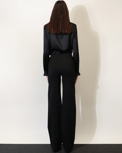 Technical stretch wool trousers