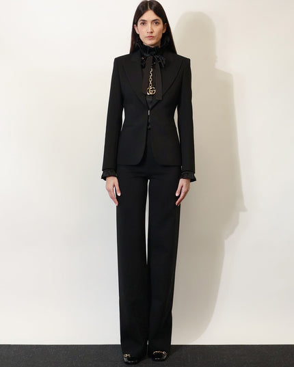 Technical wool blazer