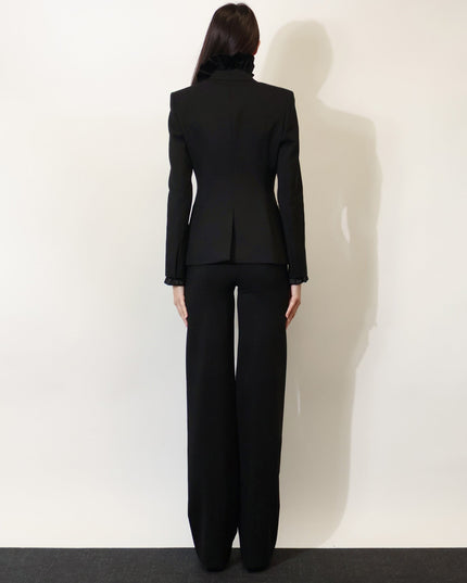 Technical wool blazer