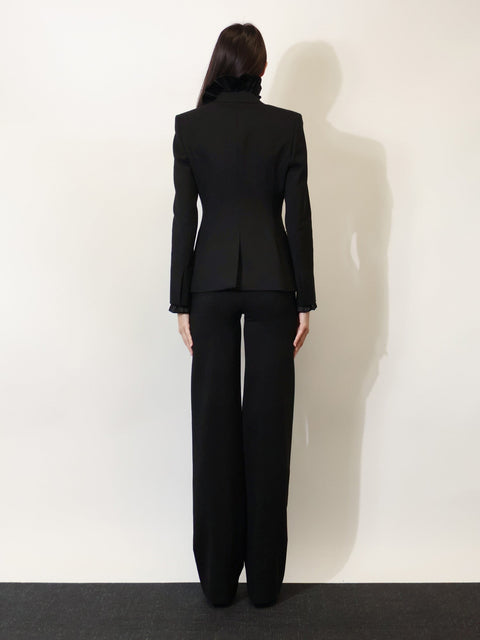 Technical wool blazer