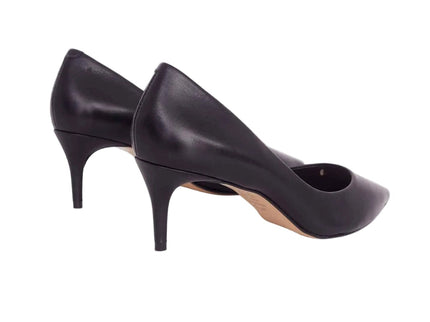 Tenate Black Leather Pumps – 6cm Medium Block Heel