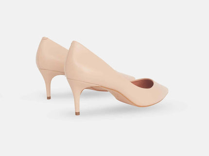 Tenate Beige Leather Pumps – 6cm Medium Block Heel