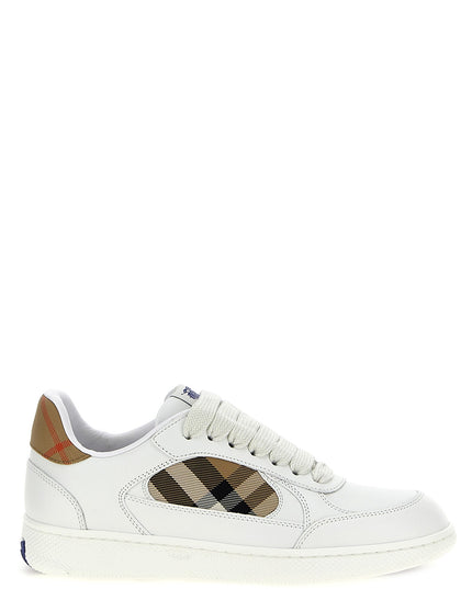 Burberry | Terrace Sneaker mit Check-Details | Beige | Damen