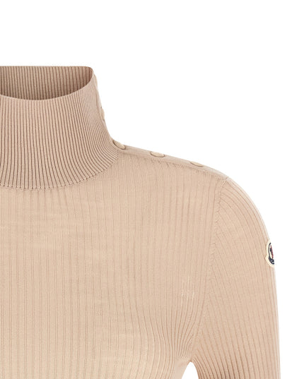 Textured wool turtleneck sweater