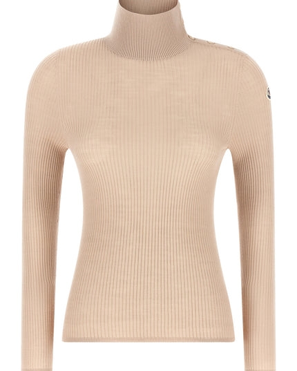 Textured wool turtleneck sweater