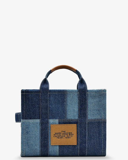 The denim Medium handbag with front logo print
