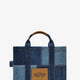 The denim Medium handbag with front logo print