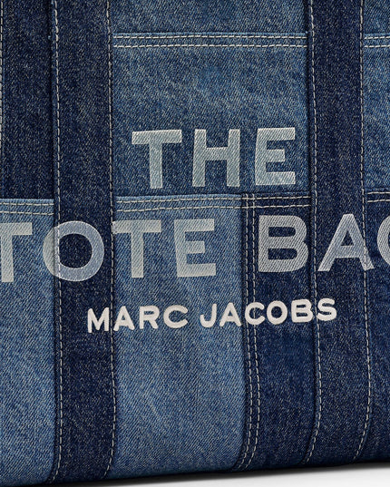 The denim Medium handbag with front logo print