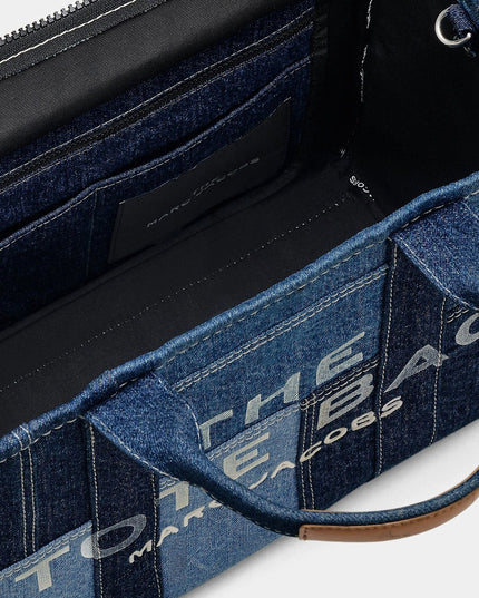 The denim Medium handbag with front logo print
