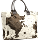 BIG Kuschel Shopper Felltasche mit Kuhmuster und festem Griff in 3 Farben - ModeEcho