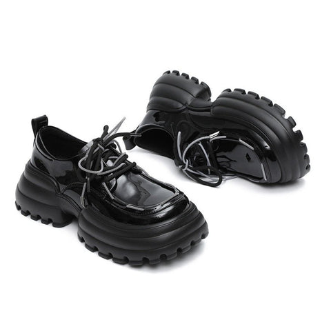 Tokyo High Platform Patent Lace Ups - ModeEcho