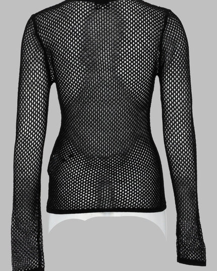 TOP IN MESH DI COTONE MERCERIZZATO