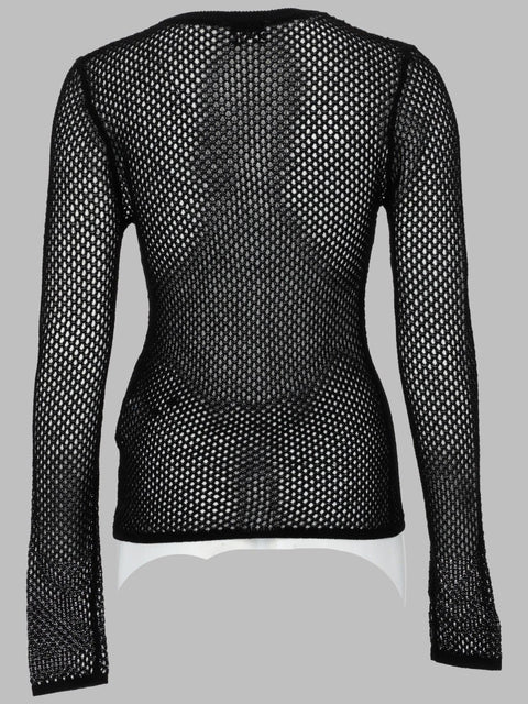TOP IN MESH DI COTONE MERCERIZZATO