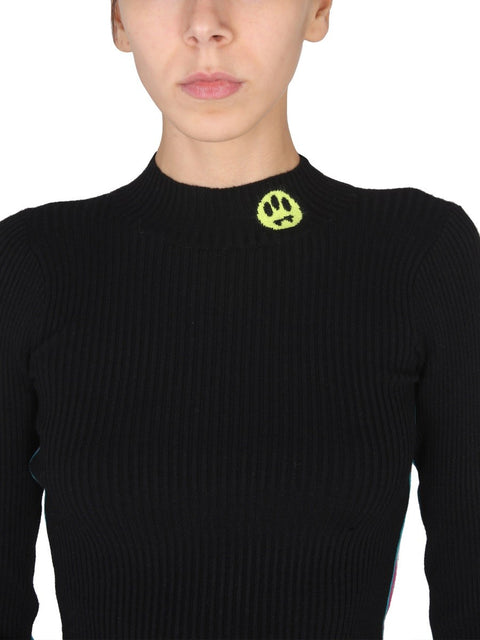 TOP WITH LOGO AND COLORED BANDS