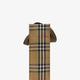 Tote Trench Check canvas shoulder bag with suede logo label on the front