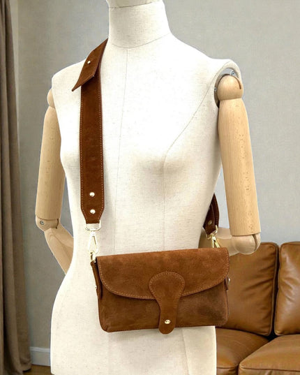 CROSSBODY SAPPHI BREITER RIEMEN WILDLEDER - ModeEcho