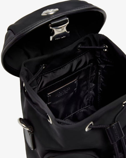 Trick nylon crossbody bag with logo patch on the front