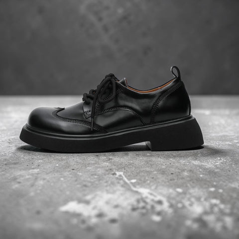 Leather Derby Lace Ups - ModeEcho