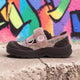 Plaid Strap - on Lace - Up Sneakers - ModeEcho