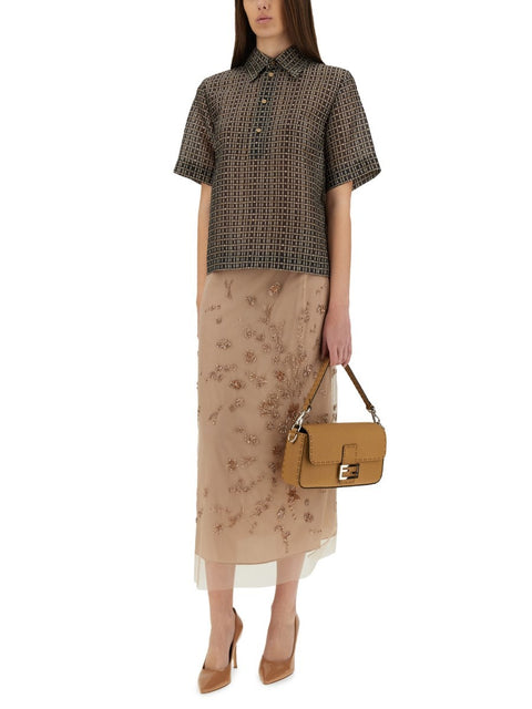 TULLE SKIRT WITH EMBROIDERY