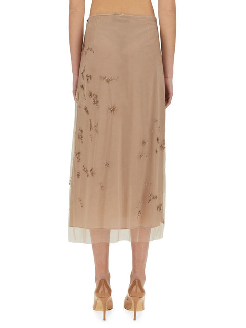 TULLE SKIRT WITH EMBROIDERY