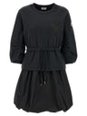 Two-material dress