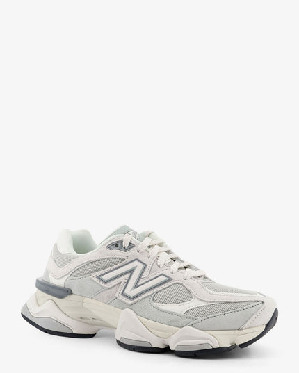 U90602 mesh and suede sneakers with embroidered logo