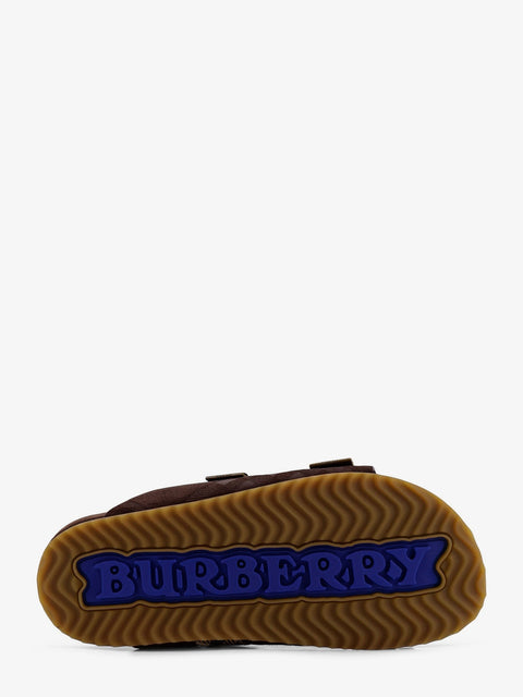 Urchin suede and synthetic fabric sandals