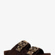 Urchin suede and synthetic fabric sandals