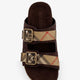 Urchin suede and synthetic fabric sandals
