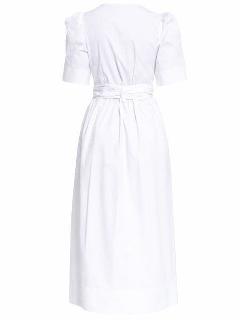 V-NECK MIDI DRESS
