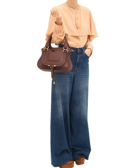 Chloé | Marcie Bag Saddle Stitching | Brown | Damen
