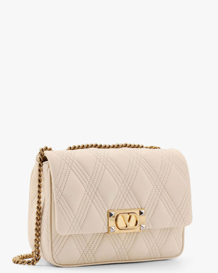 Valentino Garavani quiltie 67 leather medium shoulder bag with chain