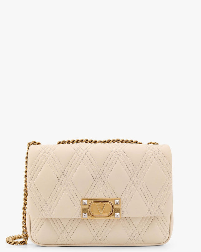 Valentino Garavani quiltie 67 leather medium shoulder bag with chain