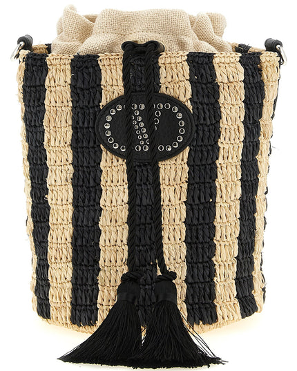 Valentino Garavani raffia small bucket bag