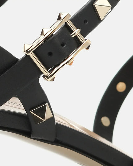 Valentino Garavani | Rockstud Kalbsleder-Sandaletten | Schwarz | Damen