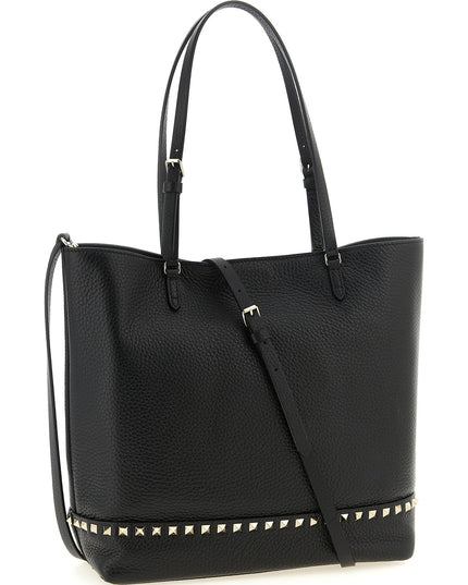 Valentino Garavani | Rockstud Medium Kalbsleder-Tasche | Schwarz