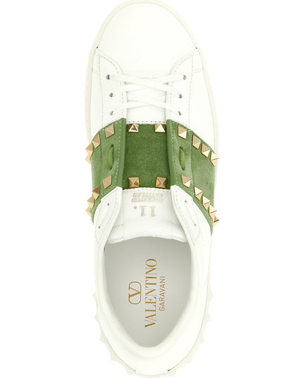 Valentino Garavani | Rockstud Untitled Sneaker | Weiss/Grün | Damen