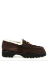 Valentino Garavani | VLogo Signature Wildleder-Loafer | Dunkelbraun | Damen