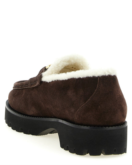 Valentino Garavani | VLogo Signature Wildleder-Loafer | Dunkelbraun | Damen