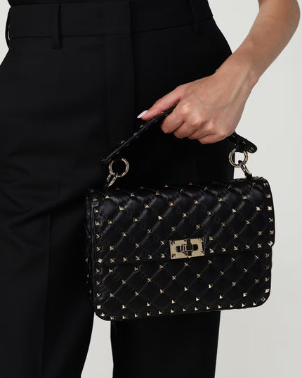 Valentino Garavani | Rockstud Spike Schultertasche | Black