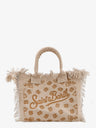 Vanity cotton handbag with all-over embroidery